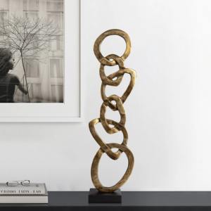 Sculpture de table en métal accrocheuse, accent unique pour table, objet décoratif moderne de designer pour toute pièce, vente en gros en provenance d'Inde - Product Image 4