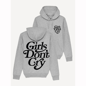 Sweat à capuche en coton personnalisé Sweatshirt à capuche gris chiné pour filles Don't Cry Hoodie - Product Image 1