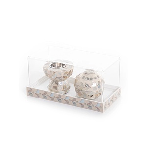 Quemador árabe de perlas, juego de incienso para madre de perla, Mubkhar con caja acrílica hecha a mano de Oriente Medio - Product Image 4