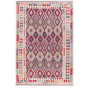 Alfombra Kilim de Maimana, Afganistán, 292 x 203 cm, Alfombras y Juegos de Alfombras - Product Image 1