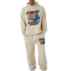 <b>Mens</b> Winter Football Tracksuit Set Plus Size Hoodie Jacket Printed Sweatpants & <b>Cargo</b> <b>Joggers</b> - Product Image 1