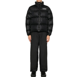 Chaqueta Premium para Hombre, Tipo Puffer, Cuello Alto, Cierre de Cremallera, Repelente al Agua, Resistente al Viento, Relleno de Nailon Reciclado, Abrigo de Invierno, Frente Sólido - Product Image 2