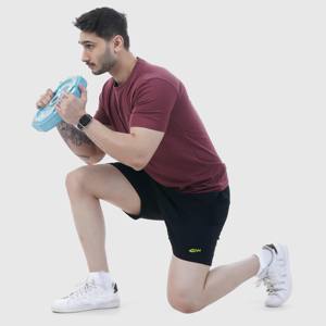 Pantalones Cortos Deportivos para Hombre, Elegantes, Sólidos, Corte Ajustado Moderno, Cintura Alta, Tela de Secado Rápido, Cintura Elástica, Detalles Reflectantes, Ideales para Correr - Product Image 6