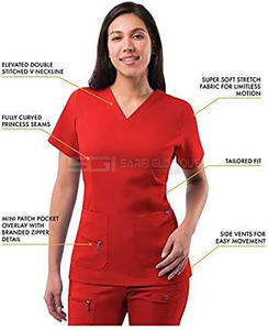 Uniforme Médico Personalizable al por Mayor, Modelo OEM, Conjunto de Uniforme de Trabajo de Alta Calidad para Hospital, Estilo Jogger, Unisex, para Verano - Product Image 2