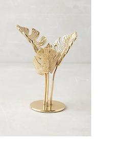 Bougeoir conique en laiton Olden Design élégant de feuille pour Table à manger Salon Unique Décoration de pot de bougie de Noël - Product Image 6