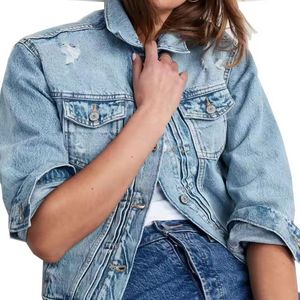 Chaqueta Bomber Vaquera de Alta Calidad para Hombre con Logotipo Personalizado, Diseño Transpirable de Moda Otoño/Invierno para Venta al por Mayor - Product Image 3