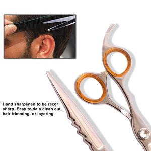 Ciseaux de coiffure 6 pouces à lame rasoir pour salon de coiffure, fournisseur d'usine en gros, logo personnalisé OEM - Product Image 2