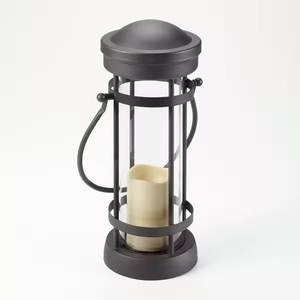 Lanterne à bougie en métal et verre de dernière conception pour l'intérieur et l'extérieur lanterne suspendue de camping noir disponible à des prix chauds - Product Image 1