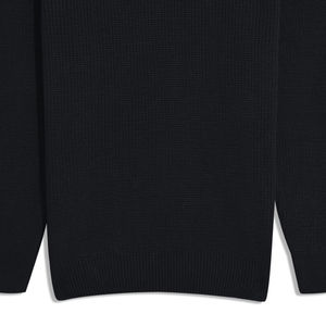 Venta al por mayor 100% algodón negro liso medio cremallera suéter personalizable invierno traje antiarrugas transpirable propiedades sólido - Product Image 6