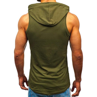Chaleco sin mangas con capucha y logotipo personalizado para hombre, camisetas sin mangas para gimnasio, culturismo, correr, comprar