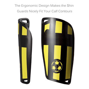 Protège-tibia de football pour enfants, jeunes, adultes, coussinets avec manchons, équipement de protection léger et Compact - Product Image 2