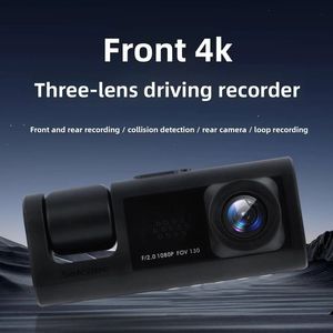 กล้องติดรถยนต์ Pictor Car Black Box Dash Cam 3 เลนส์ กล้องหน้า/ในห้องโดยสาร/หลัง พร้อมการ์ด TF 64GB บันทึกภาพกลางคืน บันทึกแบบวนซ้ำ ตรวจจับความเคลื่อนไหว G-Sensor - Product Image 6