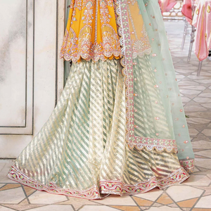 New Designer Style Heavy Embroidery Work Gharara Sharara Pakistani <b>Suits</b> <b>for</b> <b>Ladies</b> Weeding Wear With Low Price - Product Image 6