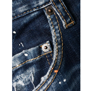 Jeans de Mezclilla Ajustados de Estilo Urbano para Hombre, Lavados a la Piedra, 100% Algodón, Ecológicos y Transpirables - Product Image 3