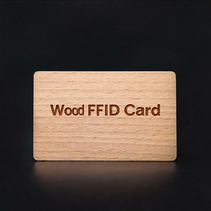 Tarjetas de Visita de <span class=keywords><strong>Madera</strong></span> con Impresión de Código <span class=keywords><strong>QR</strong></span> y Logotipo Láser, Tarjetas de Identificación NFC de <span class=keywords><strong>Madera</strong></span> de Bambú en Blanco - Product Image 3