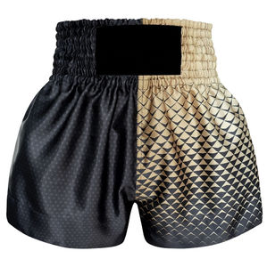 Pantalones cortos transpirables de cintura alta con logotipo personalizado MMA Kick Boxing, ropa de artes marciales personalizable que incluye equipo de lucha Muay Thai - Product Image 2