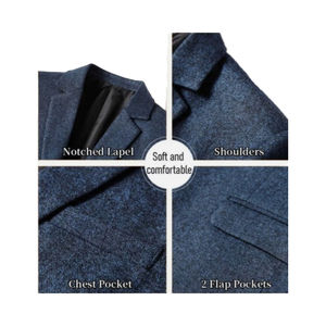 Abrigo Formal de Lana para Hombre, Ropa de Oficina, Estilo Profesional, Corte Entallado, Abrigo Largo con un Solo Botón - Product Image 5