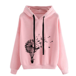 Sublimación única de diseño largo Jersey de gran tamaño teñido de diferentes colores Sudadera con capucha de manga larga Mujer Sudaderas con capucha para la venta - Product Image 5