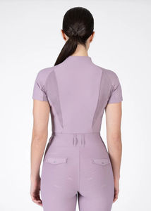 Camiseta de Equitación Profesional para Mujer, Ligera, de Manga Corta, Transpirable, Tejido Elástico, Servicio OEM - Product Image 6