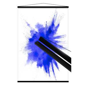 Juego de tiras para pósteres negras de 70 cm, 3 pares, alternativa a la enmarcación para exhibir pósteres - Product Image 3