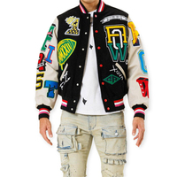 Giacca Varsity Old School Unisex Personalizzata OEM, 100% Cotone, Impermeabile, Reversibile, Ecologica, Stile High Street