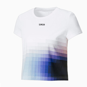 Camisetas Cortas Elegantes para Mujer, Ropa Casual Ligera de Jersey, Top Corto para Uso en Exteriores con Bloques de Color 2026 - Product Image 4