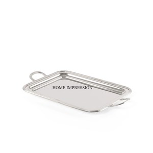 Plateau de service moderne de luxe en aluminium plaqué or HOME IMPRESSION HI-3358, fait main, thème fruits, pour mariage, maison, hôtel, résistant à la chaleur - Product Image 1