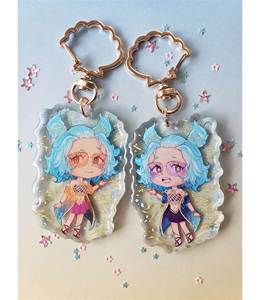 Llavero de acrílico de dibujos animados modernos coloridos con bordes multicolores Llavero de figura de anime de PVC para promociones y regalos - Product Image 3