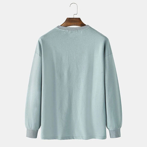 Personnalisé 350 Grammes Coton Terry boucle sweat-shirt broderie Goutte D'épaule Plus La Taille Brodé O cou Sweats à capuche surdimensionnés - Product Image 2