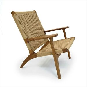 Rattan Chair Single <b>Sofa</b> Simple Japanese Back Armchair with Solid <b>Wood</b> <b>Frame</b> - Product Image 3