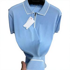 T-shirt uni pour homme 100 % coton tissé, manches courtes, col en V, décontracté, respirant, écologique, OEM ODM, logo personnalisé, étiquette privée sur le devant - Product Image 1