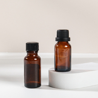 Flacon compte-gouttes en verre ambré 5ml 10ml 15ml 20ml 30ml 50ml 100ml pour cosmétiques, huiles essentielles et sérums