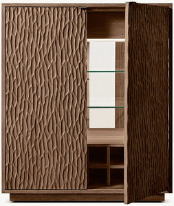 Gabinete de barra de casa de madera de mango Premium moderno de Venta caliente con acabado de nogal frentes de puerta bellamente tallados para restaurantes gimnasios - Product Image 3