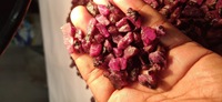 Pierre précieuse naturelle de rubis rouge brut non taillée, taille personnalisée, forme ovale, pour la fabrication de bijoux