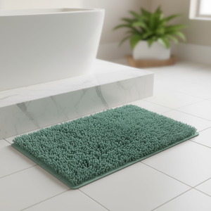 Tapis de bain vert RICCIO 80x50cm, modèle 17850, complémentaire au tapis de bain vert RICCIO en quartz blanc - Product Image 3