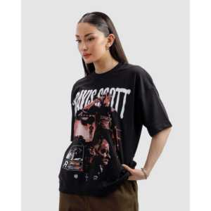 T-shirt de sport Travis Scott 100% coton respirant avec logo brodé - Product Image 2