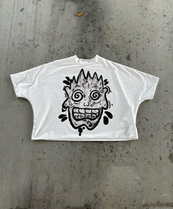 เสื้อยืดผ้าฝ้าย100% สำหรับผู้ชายเสื้อยืดพิมพ์ลายดิจิทัลขนาดใหญ่กราฟิกแบบกำหนดเองได้สำหรับ3D 250gsm น้ำหนักมาก - Product Image 5