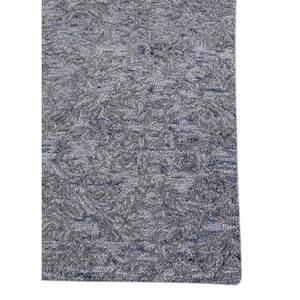 Alfombra Imara Abstracta Hecha a Mano con Lana y Viscosa, Gris y Negra, Tra-14742, para el Hogar, Pasillo, Sala de Estar, Rectangular, con Patrón de Rayas - Product Image 4