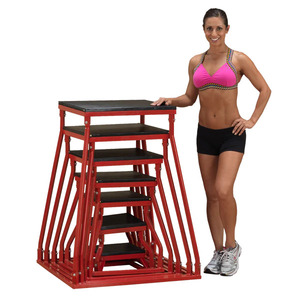 Venta al por mayor de cajas pliométricas de metal de una sola altura NO se requiere montaje para acondicionamiento de entrenamiento de fuerza - Product Image 1