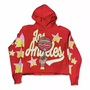 Tùy Chỉnh Thiết Kế Riêng Bạn In Ấn Áo Quá Khổ Cắt Cạnh Bông Cắt Áo Tùy Chỉnh Mens Quần Áo 3D Puff In Ấn - Product Image 1