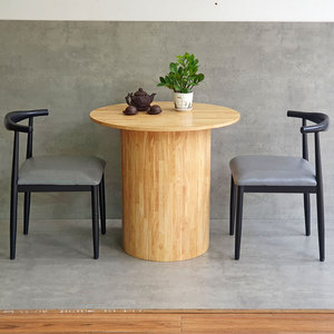Minimalist Design Combo <b>Set</b> of 80cm Round Rubber Wood Cafe Table 2 Chairs Comfortable <b>Restaurant</b> <b>Sets</b> for Coffee Shop CBCF262 - Product Image 3