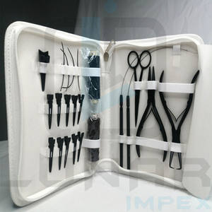 Best Black Matte Color Hair Weft <b>Education</b> Tools <b>Kit</b> with Custom Logo Brand Labeling Steel Pliers Tools Printed Logo <b>Kits</b> - Product Image 4
