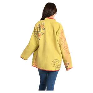 Veste en coton Vintage fabriquée à la main pour femmes imprimé bloc indien Style Boho matelassé longue longueur réversible Design tenue décontracté - Product Image 5