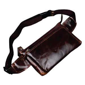 Sacs de poitrine pour hommes en cuir véritable de haute qualité sac à bandoulière élégant bonne qualité huile rétro cuir personnalisé sac banane sac de taille - Product Image 5