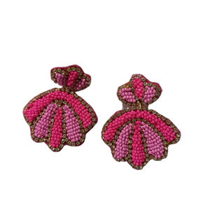 ต่างหูลูกปัดแฟชั่นใหม่ล่าสุดเครื่องประดับโบฮีเมียนต่างหูลูกปัดทำด้วยมือจากอินเดีย - Product Image 1