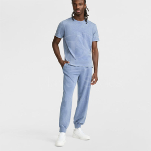 Pantalon de jogging décontracté pour homme, léger, en molleton de coton, coupe mi-haute, respirant, coupe-vent, avec cordon de serrage, style streetwear uni - Product Image 5