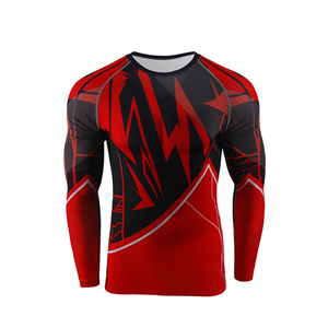 Rash Guard à manches complètes sublimé MMA Rash Guard séchage rapide BJJ Rash Guard Compression Shirt MMA Rashguard pour homme personnalisé - Product Image 2
