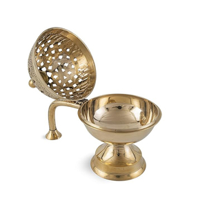 Brûleur d'encens en laiton avec coupe carrée Antique maison décorative salle à manger pièce maîtresse brûleur d'encens en laiton Style Antique - Product Image 4