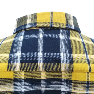 Premium High Quality Wholesale Custom Logo <b>Long</b> <b>Sleeve</b> Casual <b>Men</b> Flannel <b>Shirt</b> <b>Striped</b> Customized Color Size Style 100% Cotton - Product Image 5