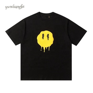 T-shirt Extra Large in cotone 100% di alta qualità per uomo e donna soffice serigrafia viso sorridente personalizzato - Product Image 1